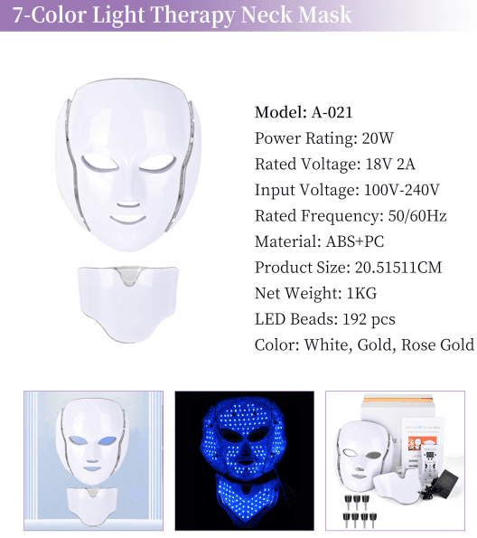 7-Color LED Light Therapy Neck Mask